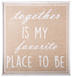 Wood Wall Art with "Place to be" Writing Natural Brown Finish
