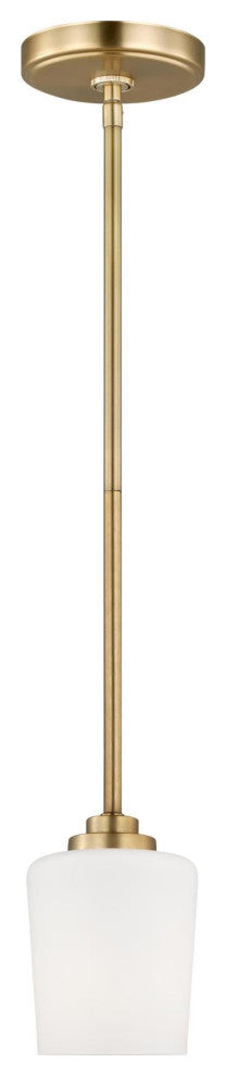 Generation Lighting 6102801EN3 Windom 4"W LED Pendant - Satin Brass
