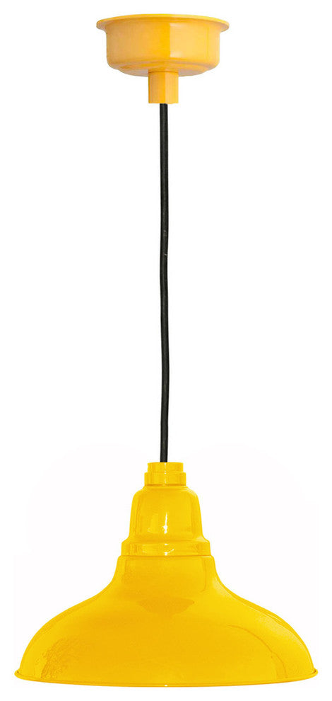 Dahlia LED Pendant Light, Yellow, 12"