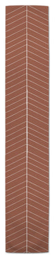 Burnt Orange Lines 16x72 Cotton Twill Runner