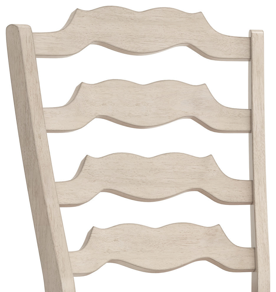 Arbor Hill French Ladder Back Counter Chair, Set of 2, Antique White