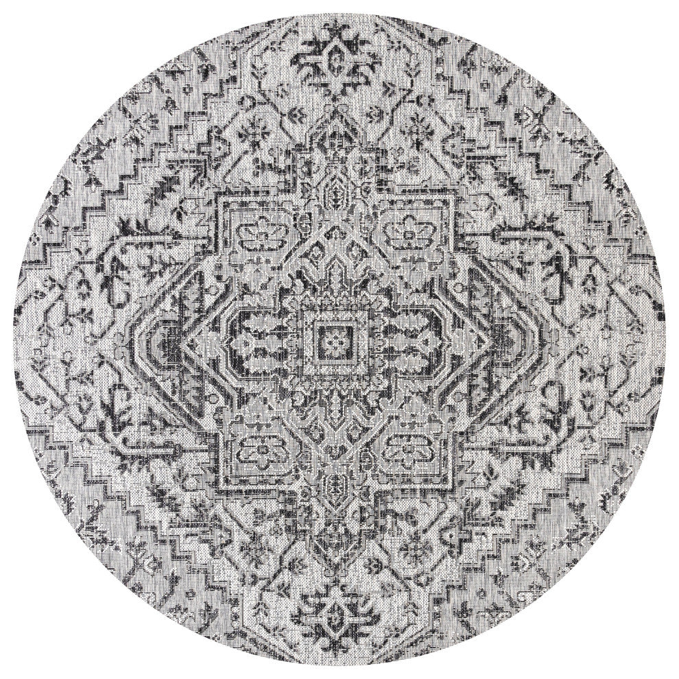 Estrella Bohemian Medallion Textured Weave Indoor/Outdoor Area Rug