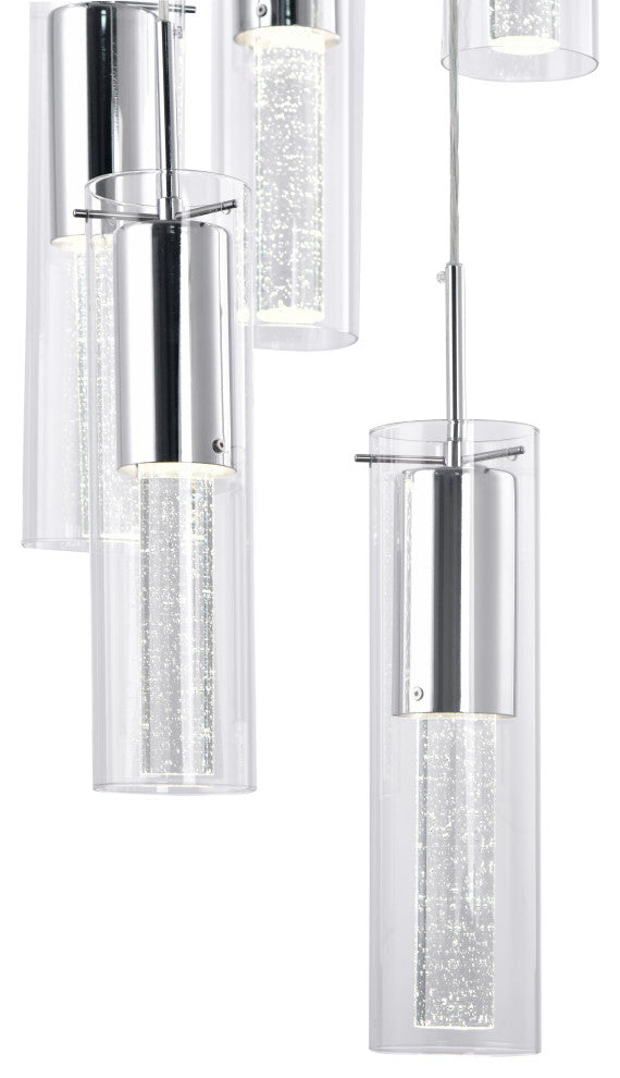 Lazzur Midou 5 Light 14" Polished Chrome Pendant