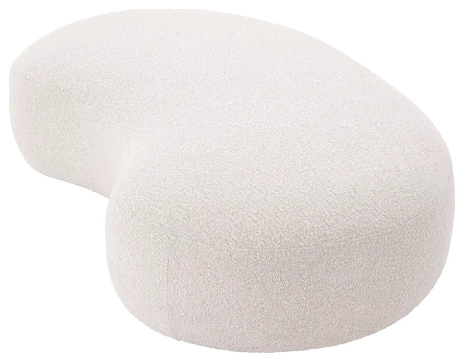 Boucle Cream Curve Bench | Eichholtz Bjorn