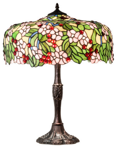 Meyda lighting 31148 26" High Tiffany Cherry Blossom Table Lamp