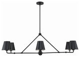 Crystorama Lighting Group XAV-B9306 Xavier 6 Light 46"W Linear - Matte Black