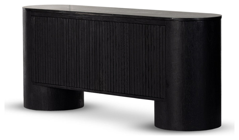 Giovani Media Console-Black Marble