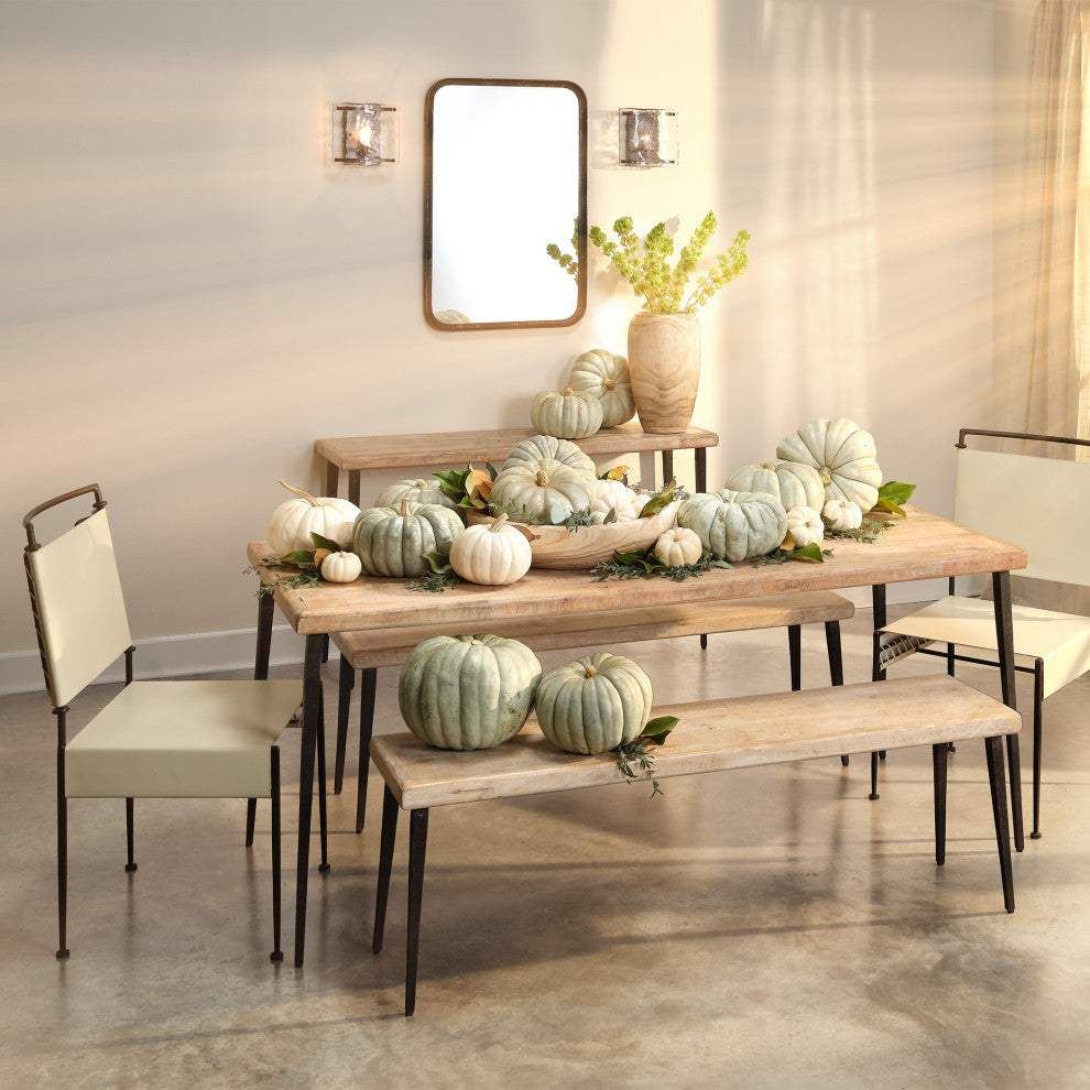 Farmhouse Console Table, Natural Wood