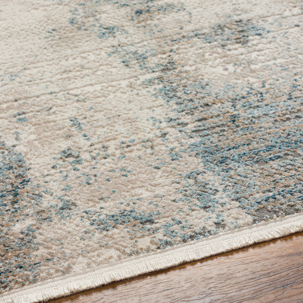 Surya Perugia PRG-2307 Machine Woven Area Rug, Medium Gray, 9'2" x 12'