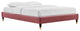 Harlow King Performance Velvet Platform Bed Frame Dusty Rose