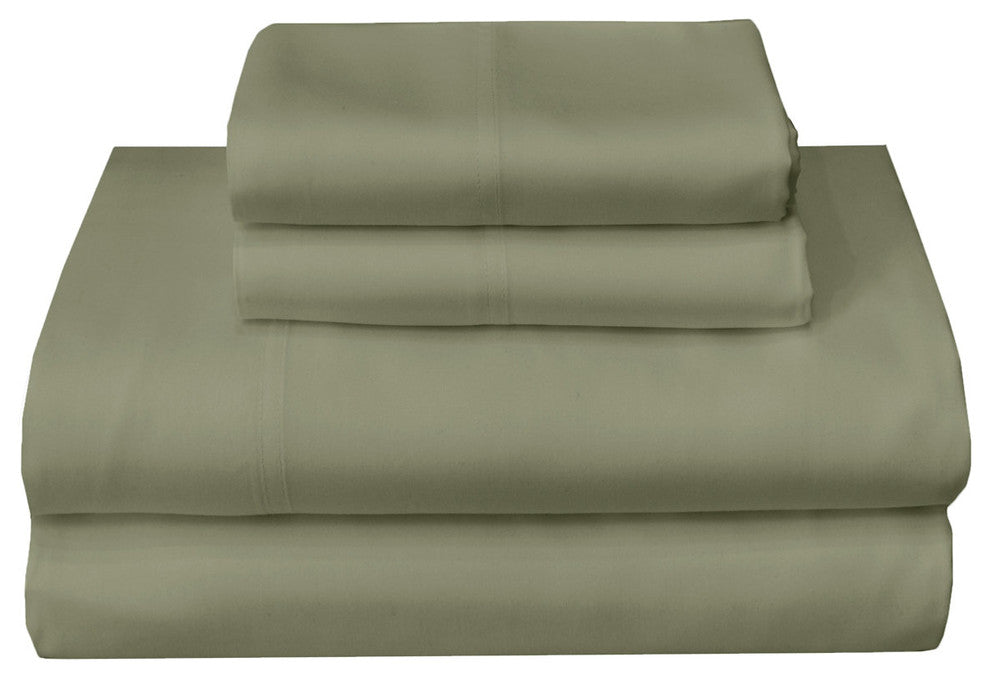 Abripedic Tencel Lyocell Sheet Set, 300 TC, Sage, Queen