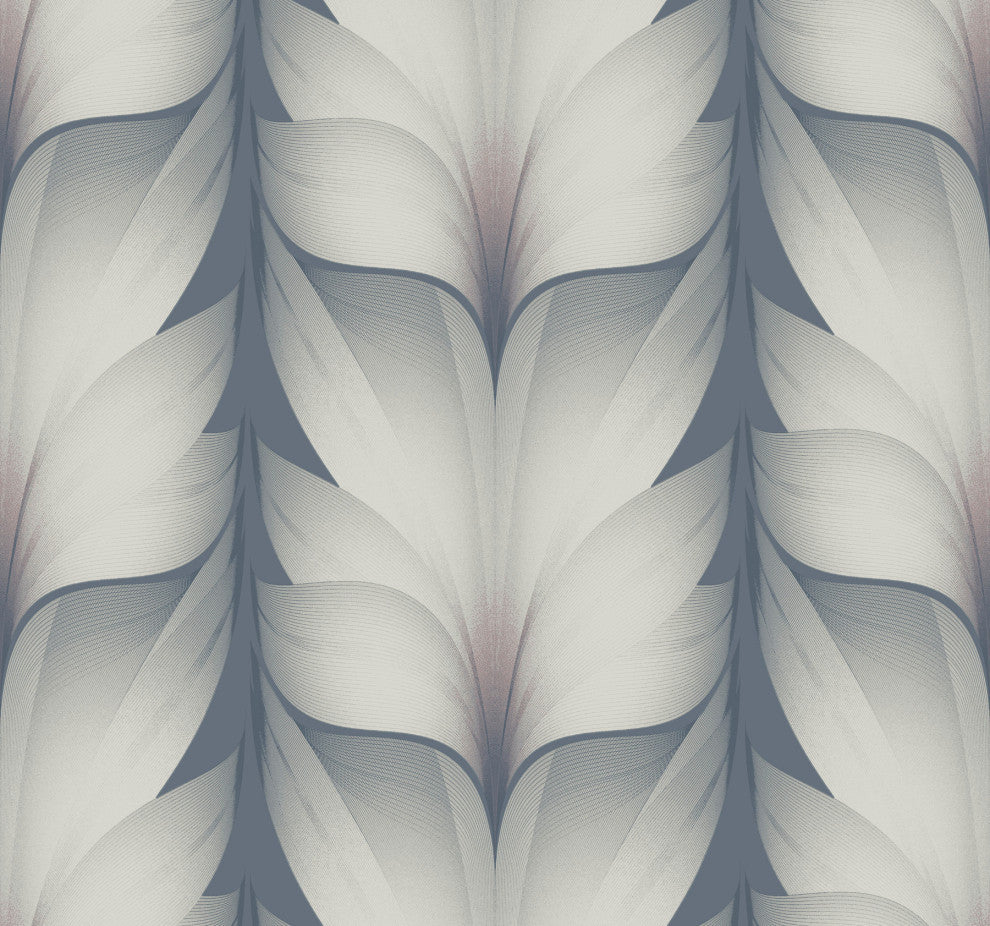 Steel Lotus Light Stripe Wallpaper