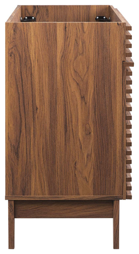 Render 48" Double Bathroom Vanity Cabinet, Walnut