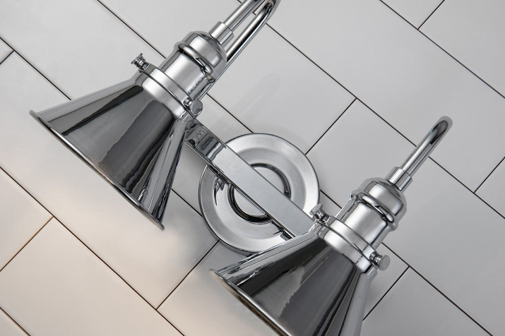 Provence 2 Light Bath Vanity Light in Polished Chrome