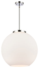 Athens Pendant, Polished Chrome, Matte White, Matte White