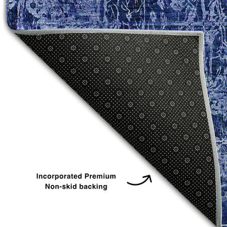 Premium Machine Washable Mayfield AMF559 Navy 9' x 12' Rug
