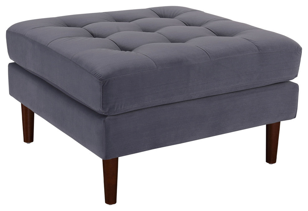 Frederick Transitional Modern Ottoman / Footstool, Gray