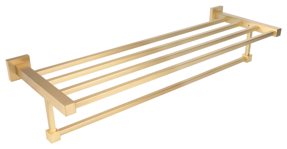 Vienna Series Gold Bathroom Towel Shelf Rack