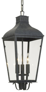 Crystorama DUM-9805-GE, 3-Light Outdoor Chandelier, Graphite