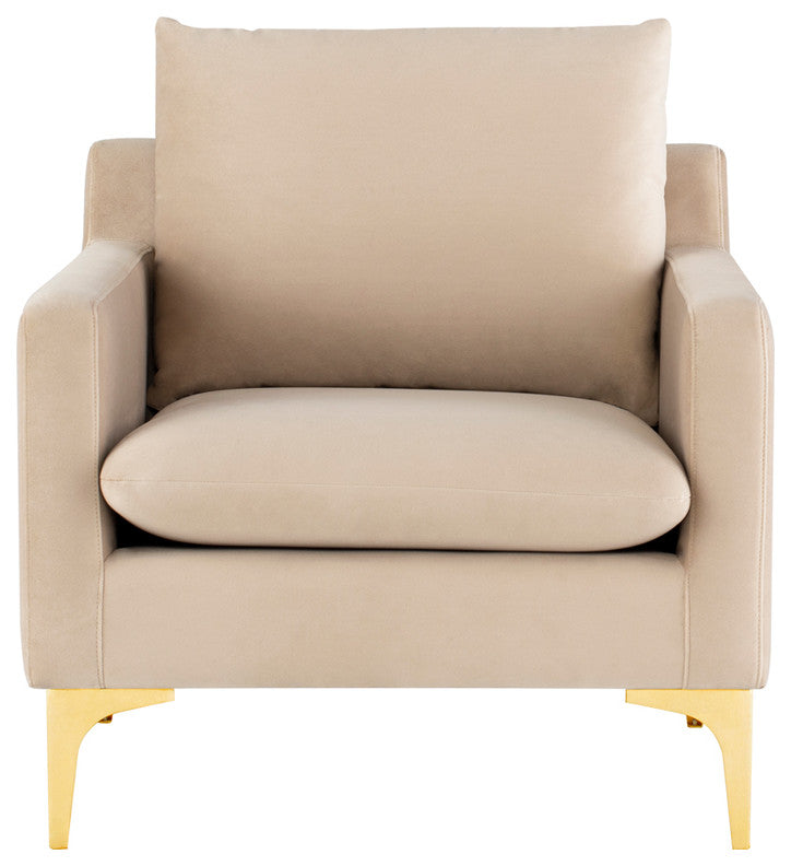 Anders Nude Fabric Single Seat Sofa, HGSC571