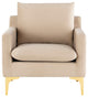 Anders Nude Fabric Single Seat Sofa, HGSC571