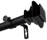Helen 1" Curtain Rod, Black, 160-240"