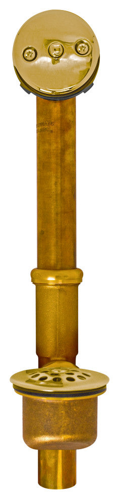 Beehive Grid Bath Waste - 14" Make-Up, 17 Ga. Tubing In Polished Brass, Polished Brass