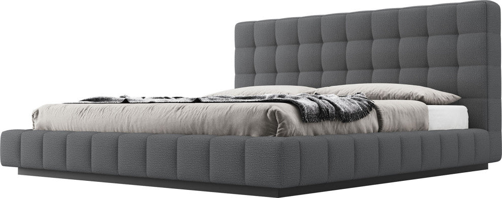 Thompson Bed, Carbon Gray Fabric, Full