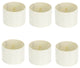Eggshell Silk 6" Drum Chandelier Lamp Shades, Set of 6
