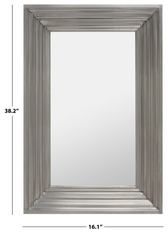 Safavieh Kerry Large Rectangle Wall Mirror Silver
