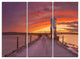"Holy Island of Lindisfarne Panorama" Metal Wall Art, 3 Panels, 36"x28"
