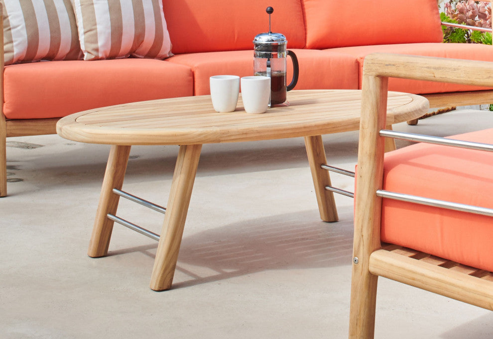 Aalto Oval Outdoor Teak Coffee Table