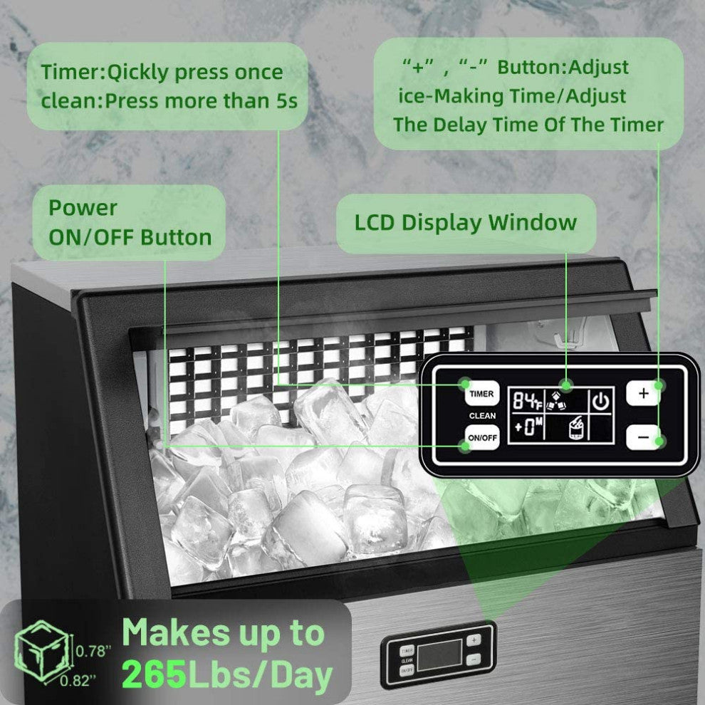 Commercial Ice Maker Machine,Freestanding Ice Cube Maker