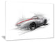 "Silver Formula One Car" Digital Car Canvas Print, 20"x12"
