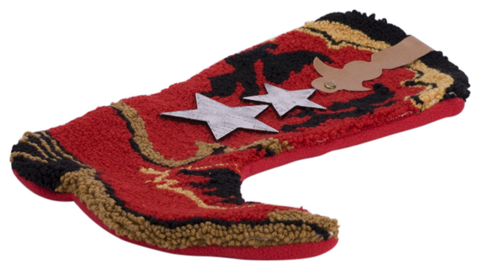 Set of 2 Hooked Stocking, Red Boot