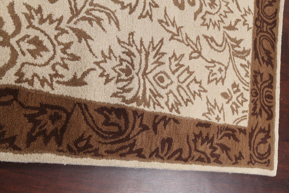 Floral Oriental Area Rug Wool Hand-tufted Traditional Carpet 5x8