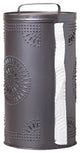 Punched Tin Paper Towel Dispenser, Smokey Black