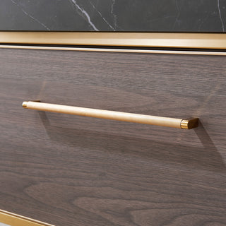 Segovia Bath Vanity with Sintered Stone Top, Suleiman Oak, 36", No Mirror