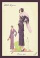 Modern Violet Dress with Boa - Gallery Wrapped Canvas Art 28" x 42"