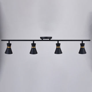 Alto LED Adjustable Ceiling Spot Track Light, Matte Black and Satin Brass, 4-Light