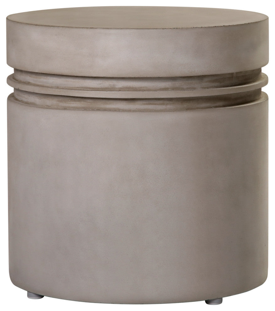 Santori Double Ring Concrete Patio Accent Table