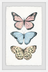 "Butterfly Trio" Framed Painting Print, 20"x30"
