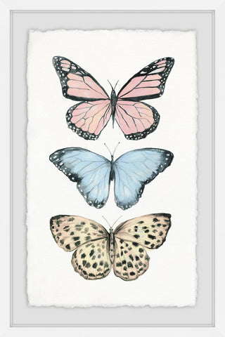 "Butterfly Trio" Framed Painting Print, 20"x30"