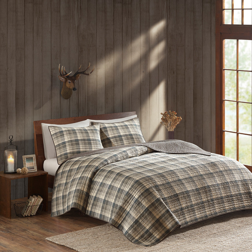 Woolrich Tasha 100% Cotton Oversized Quilt Mini Set, Tan