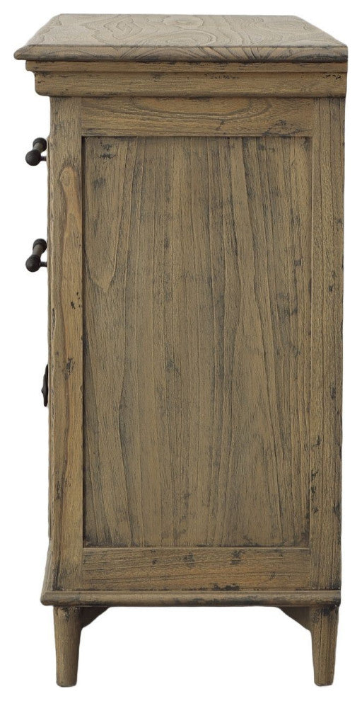 Natural Sheridan 60" 2-Door Sideboard With Drawers, Brown