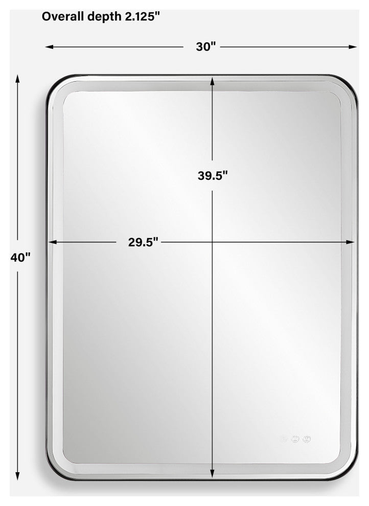 Uttermost 09946 Crofton 30"W x 40"H Rectangular Flat Accent - Black