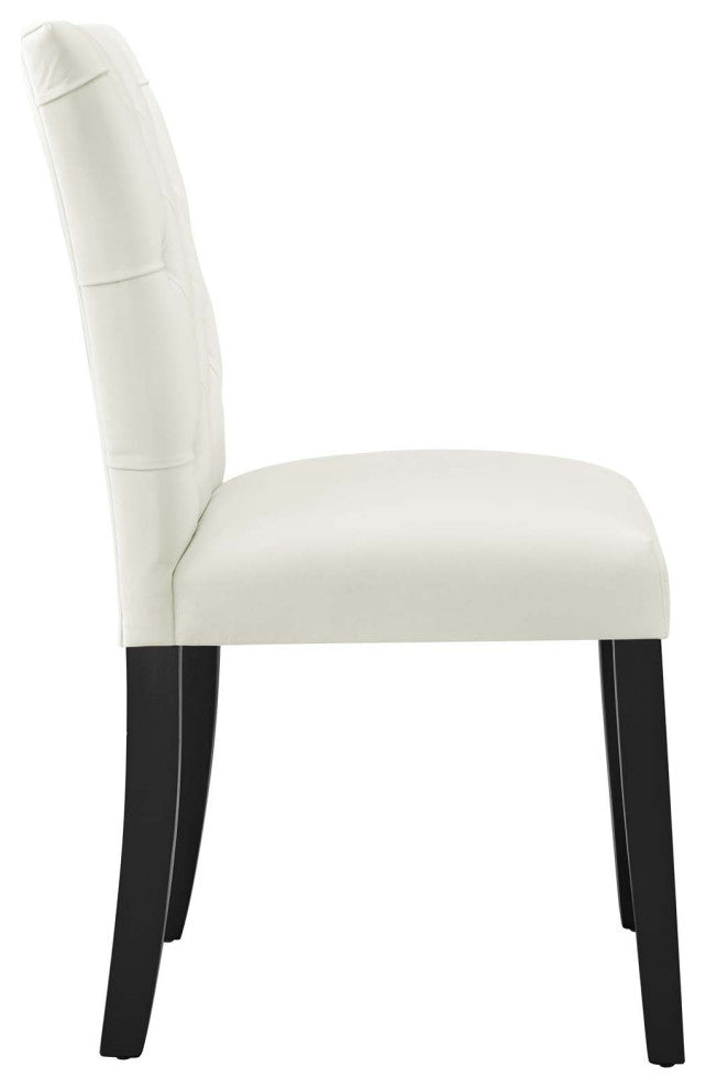 Duchess Performance Velvet Dining Chairs, Set of 2, White
