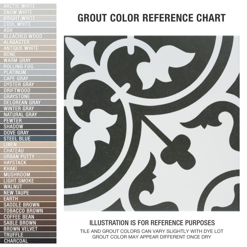 Arte Clover Black Porcelain Floor and Wall Tile