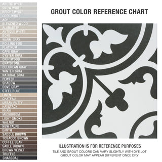 Arte Clover Black Porcelain Floor and Wall Tile