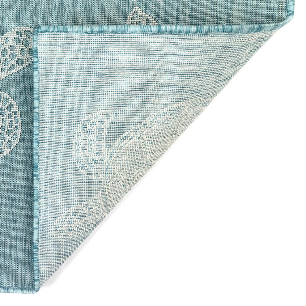 Carmel Seaturtles Indoor/Outdoor Rug, Aqua, 4'10"x7'6"